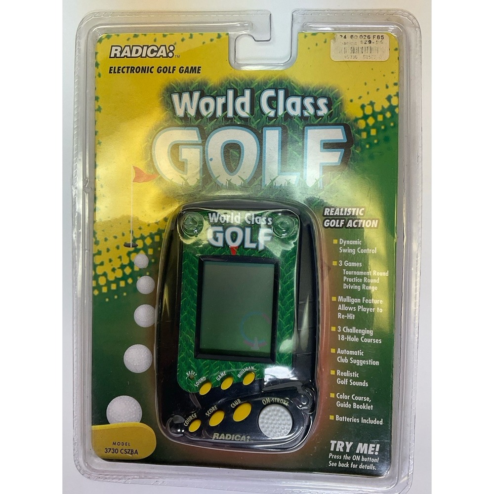 NIP Sealed Radica 3730 World Class Golf Electronic Hand Held Video Game